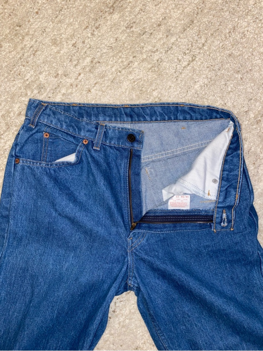 Vintage Levi’s 631 Straight Leg Yellow Tag Classic Denim Blue Jeans 31" Waist - Picture 9 of 14